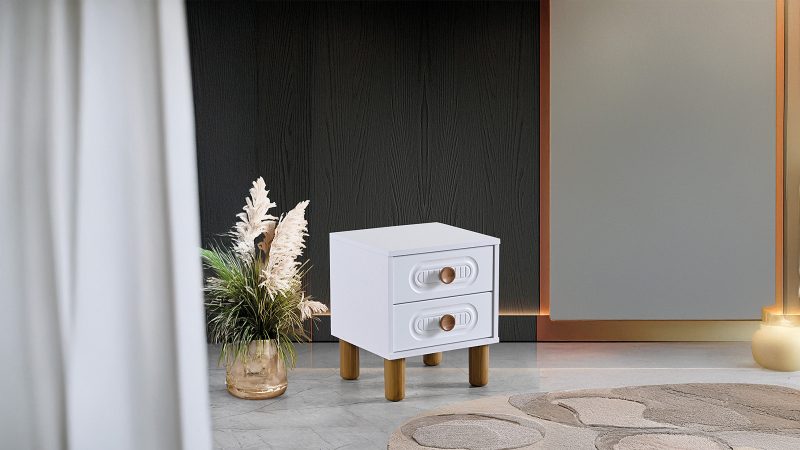 LİVA BOHEM BEYAZ KOMODİN - Görsel 1