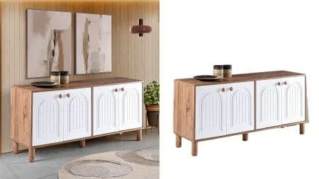 TUNA ATLANTİK ÇAM-BEYAZ İKİLİ DOLAP BOHEM