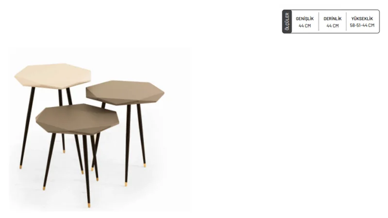 NAVIRO 3'LÜ SERVIS SEHPA - Görsel 1