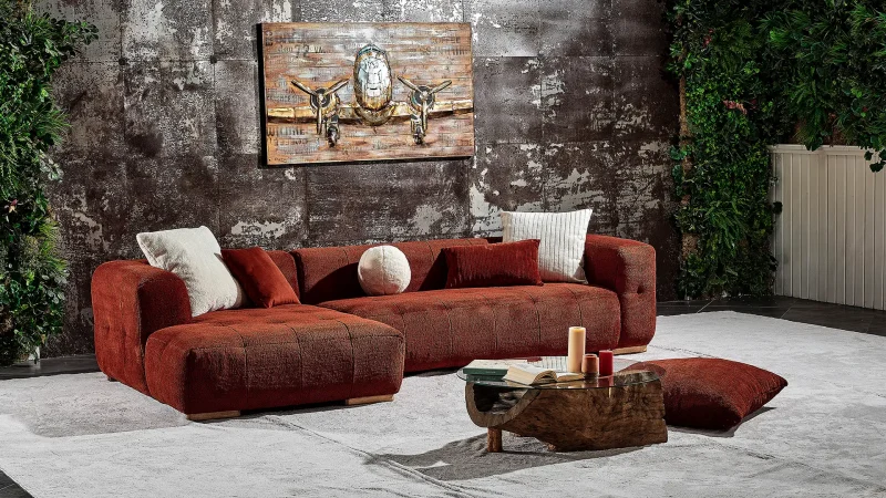 VELVET KÖŞE TAKIMI - Görsel 1