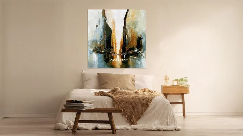 BEIGE TABLO 90*90 - Görsel 1