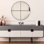 PANAMA KONSOL AYNASI DAKRON GRI MOZANBIK