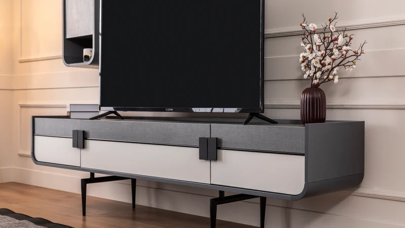 PANAMA TV ÜNITESI DAKRON GRI MOZANBIK - Görsel 1