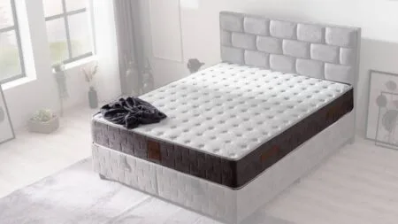 DEFOX YATAK 160x200 gri renkli modern tasarımlı konforlu yatak