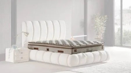 TOSCA YATAK 180x200 beyaz modern tasarımlı yatak Doğrucan Mobilya