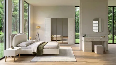 Pretty yatak odası takımı krem renkli modern tasarım Doğrucan Mobilya