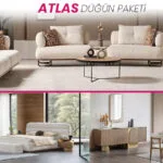 Atlas Düğün Paketi oturma grubu, yatak odası ve yemek odası takımı