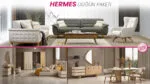 Hermes Düğün Paketi salon, yatak odası ve yemek odası mobilyaları