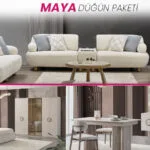 MAYA PAKET oturma grubu, yatak odası ve yemek odası takımı mobilyaları
