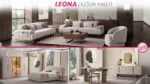 Leona Düğün Paketi salon, yatak odası ve yemek odası mobilyaları