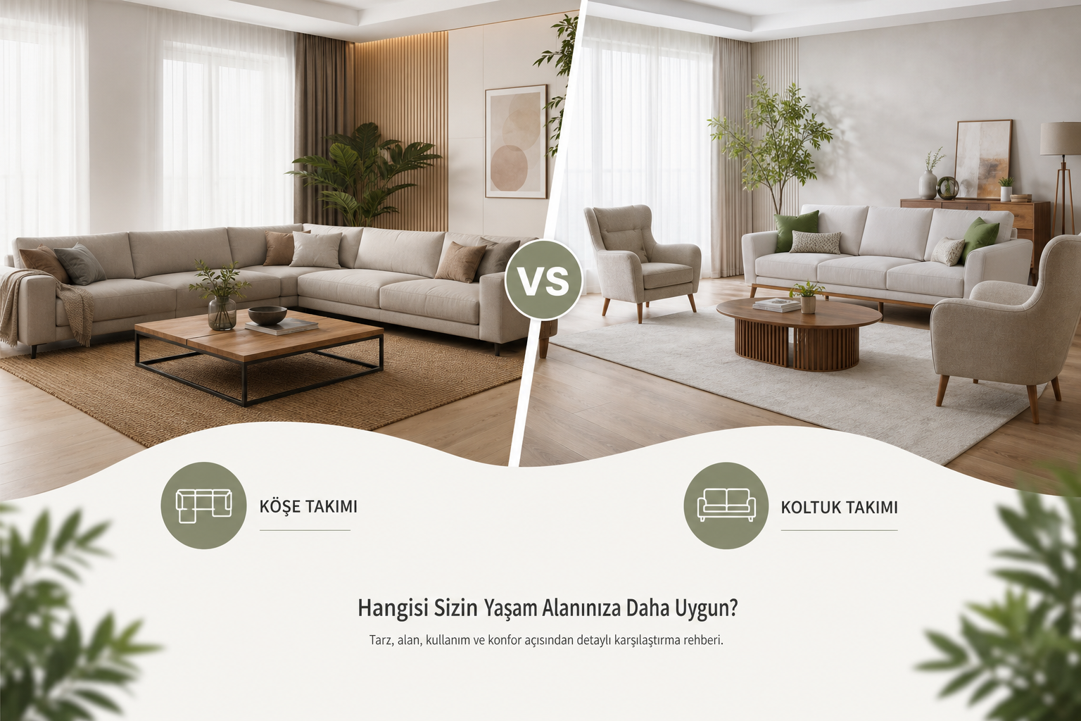 Köşe Takım Koltuk Takımı Seçimi: Hangisi Daha Uygun?