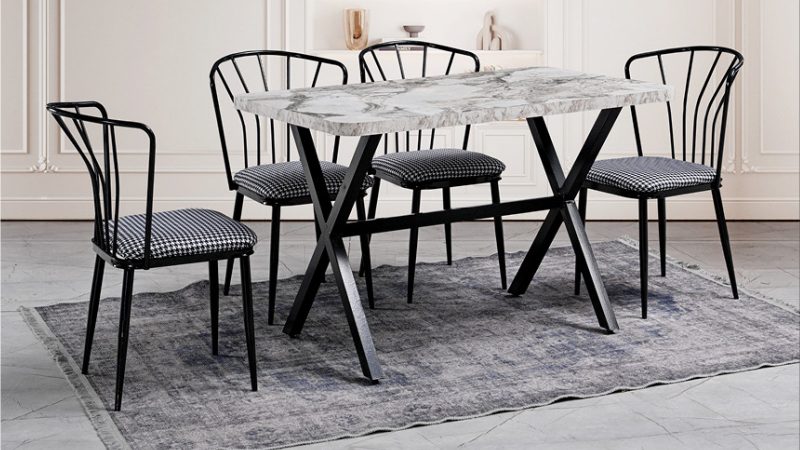 ÇAPRAZ MASA SANDALYE TAKIMI - Görsel 1