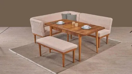 SÖĞÜT KÖŞE TAKIMI CEVİZ ÇEVİZ