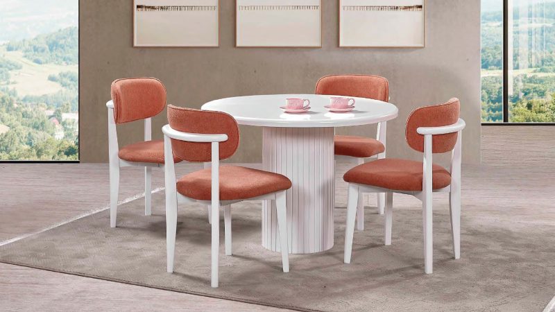 LİZAY MASA TAKIMI BEYAZ - Görsel 1