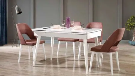 STİL MASA TAKIMI BEYAZ