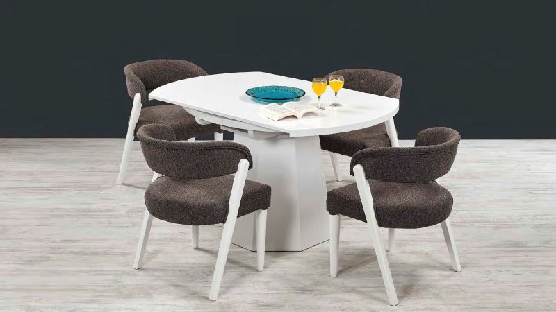 HUSHA MASA TAKIMI BEYAZ - Görsel 1