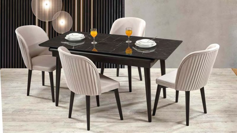 BRK119.jpg HOMEA MASA TAKIMI SİYAH - Görsel 1