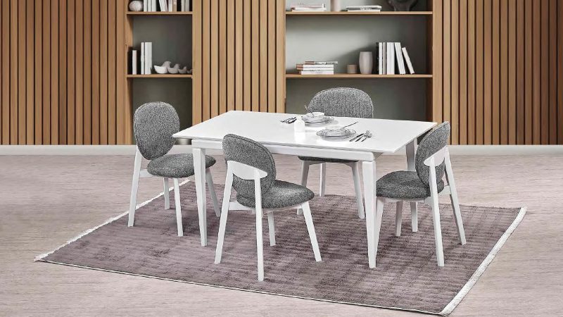 ZENİT MASA TAKIMI BEYAZ - Görsel 1