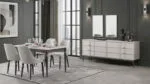 LUCAS Yemek Odası Takımı şık yemek masası ve sandalyeleri ile modern yemek odası dekorasyonu