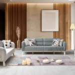 CEVİLA KOLTUK TAKIMI (3+3+1) modern tasarımlı gri ve beyaz renkli koltuk takımı