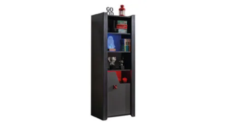 Gaming Zone Kitaplık siyah genç odası kitaplığı