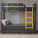 NEON RANZA gri ve sarı renkli genç odası ranza modeli