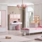ROSA Genç Odası pembe beyaz renkli genç odası takımı