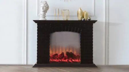 FLAME ŞÖMİNE SİYAH